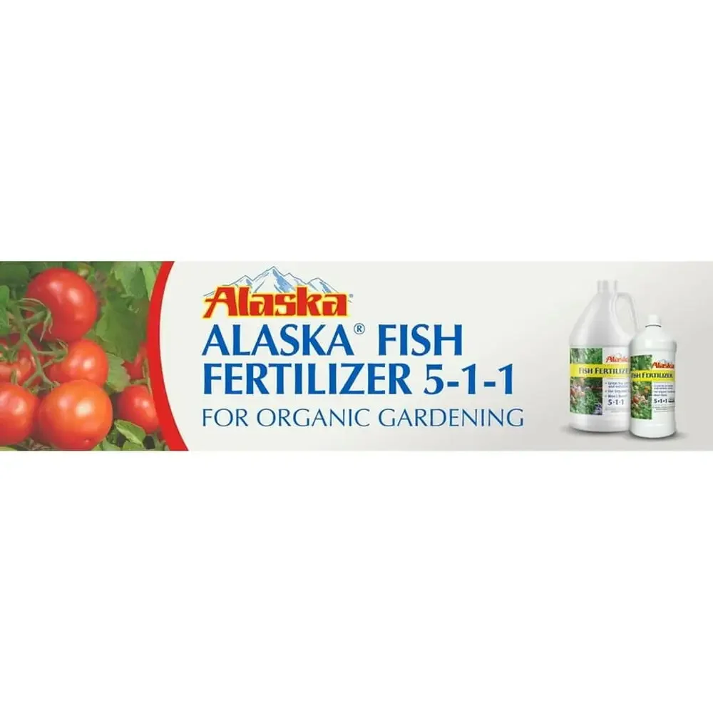 Alaska Fish Emulsion Plant Food 32oz Bottle Premium 5-1-1 Fertilizer Soil Enrichment Organic-Based Nourishment Flowers & Veggies