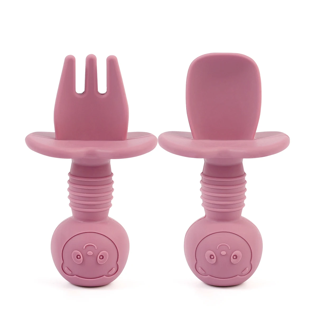 2 قطعة/المجموعة BPA الحرة سيليكون شوكة ملعقة الطفل...