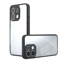 Matte Transparent Acrylic Shockproof Protective Phone Case for Oppo Reno 16F (WHITE)