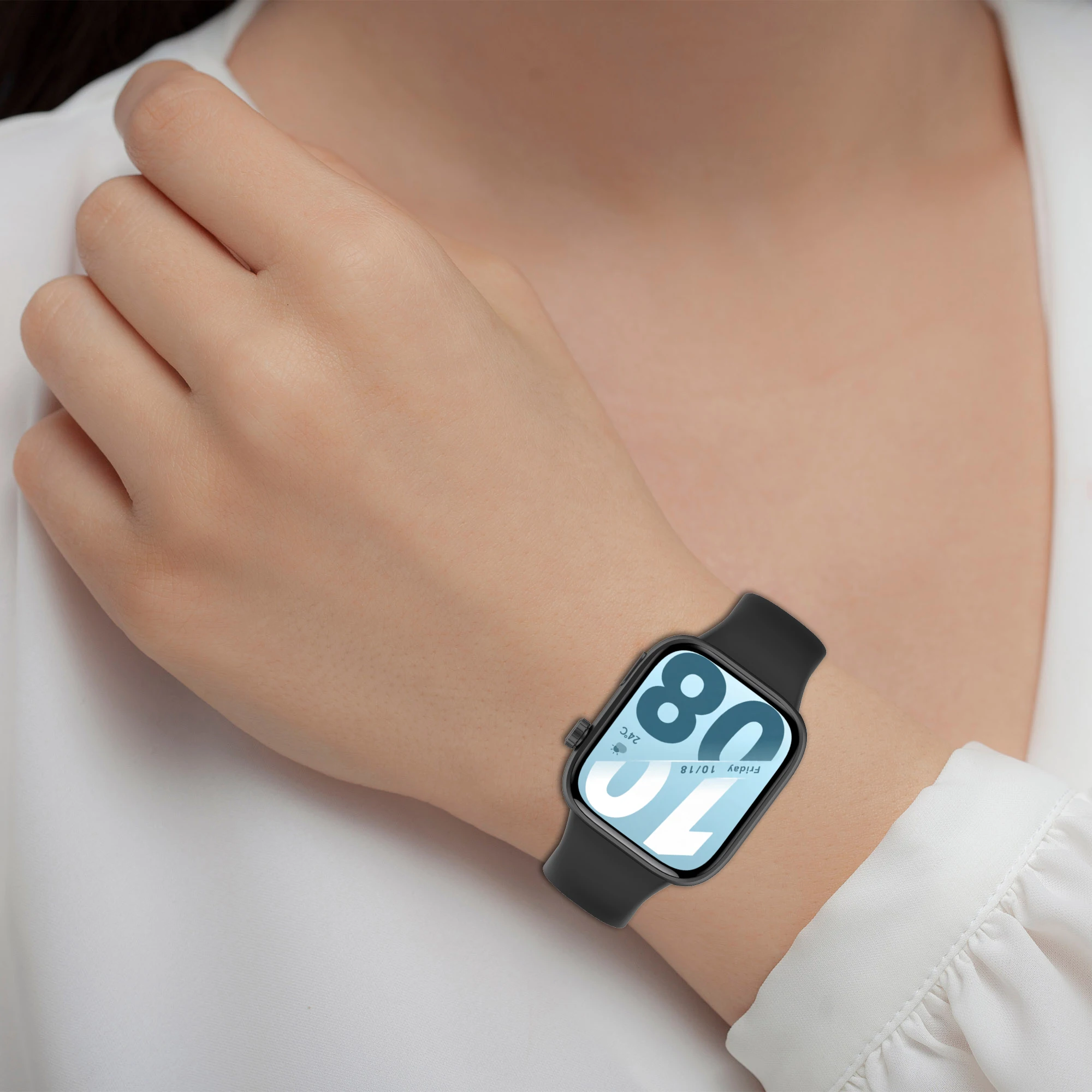 Silicone Leisure Watch Strap - Premium Accessory for Smart Wristbands (Watch Not Included)