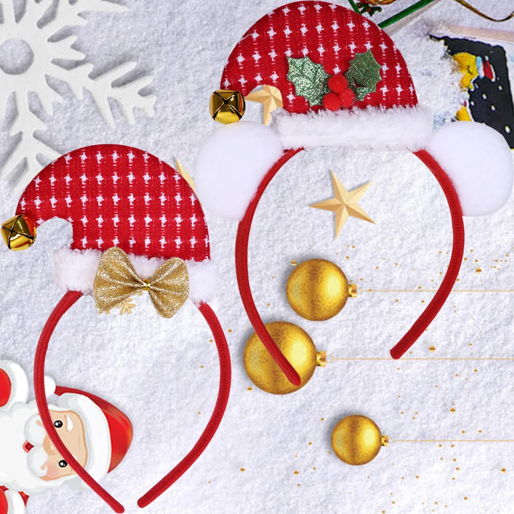 

Новинка, ободок для волос в рождественском стиле, детский подарок, Рождественское украшение с бантом из мультфильма