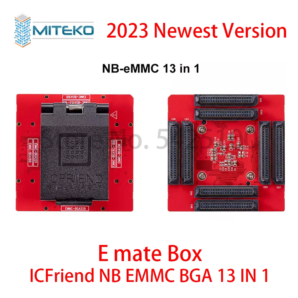 E-mate X emmc 소켓 지원 BGA100, 136, 168, 153, 169, 162, 186, 221, 529/254, Easy Jtag UFI Box, Riff Tool