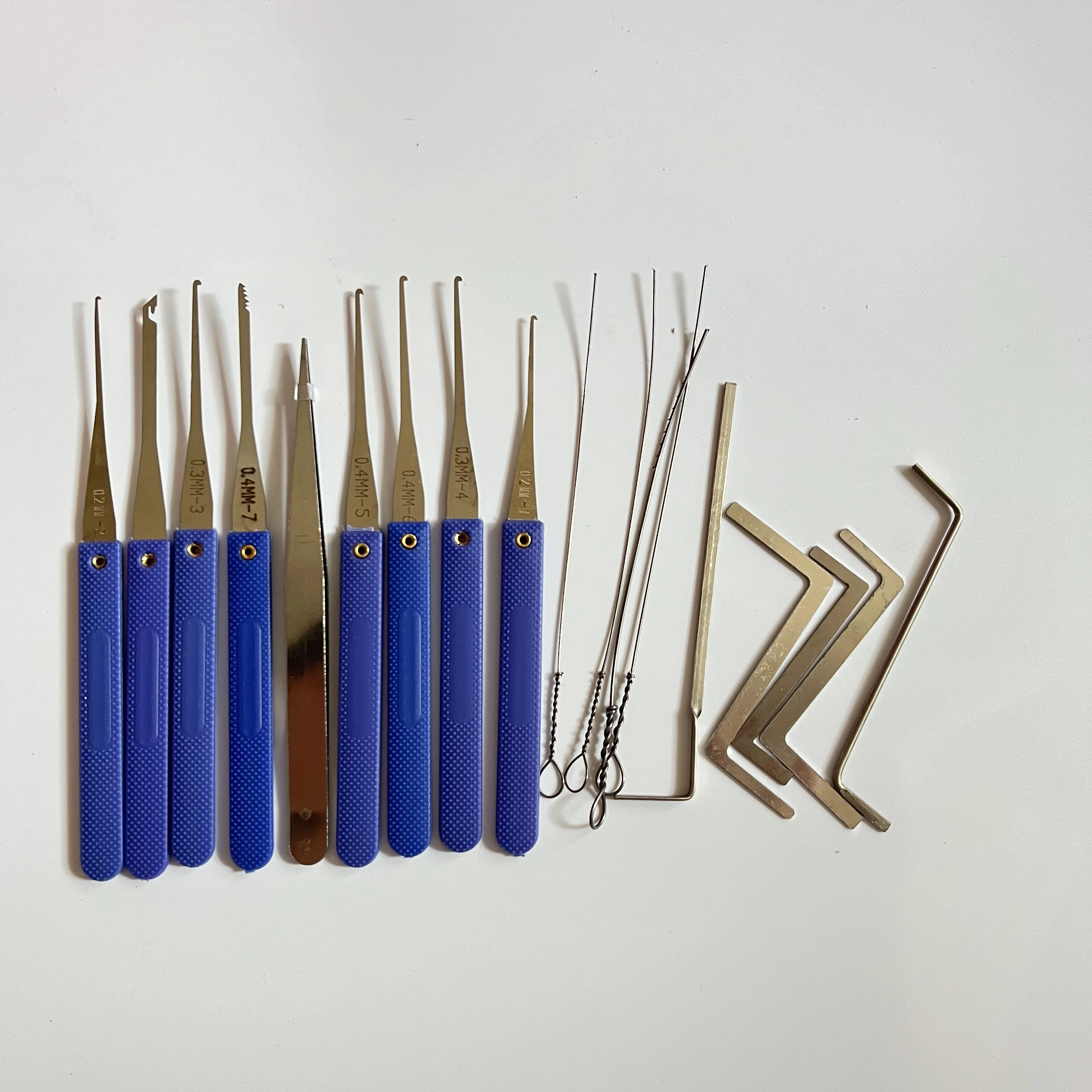 Multi-Purpose Locksmith Extractor & Key Removal Tool Set with Tension Wrench Tools