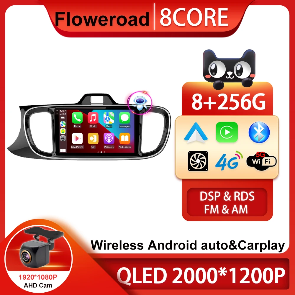 

Android 13 Car DVD For Kia PEGAS SOLUTO 2017 - 2019 Multimedia Player GPS Navigation Stereo Head Unit Android Car Dvd DashCam BT