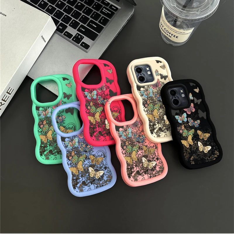 Smart 9 Flying Butterfly Wavy Silicone Phone Case Cover
