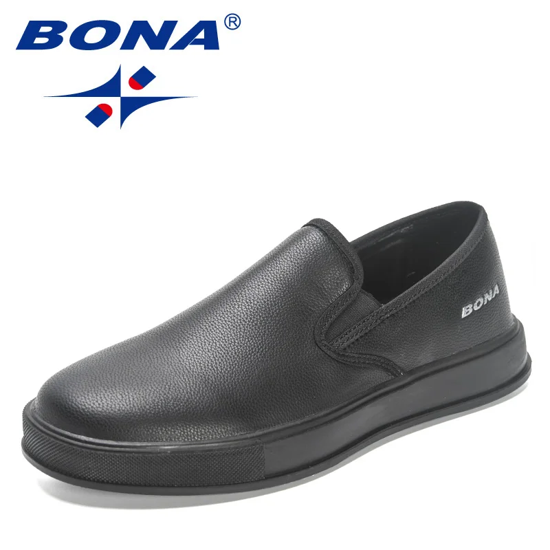 

BONA 2023 New Designers Platform Footwear Man Vulcanize Shoes Mansculino Outdoor Casual Shoes Men Soft Loafers Flat Walking Shoe