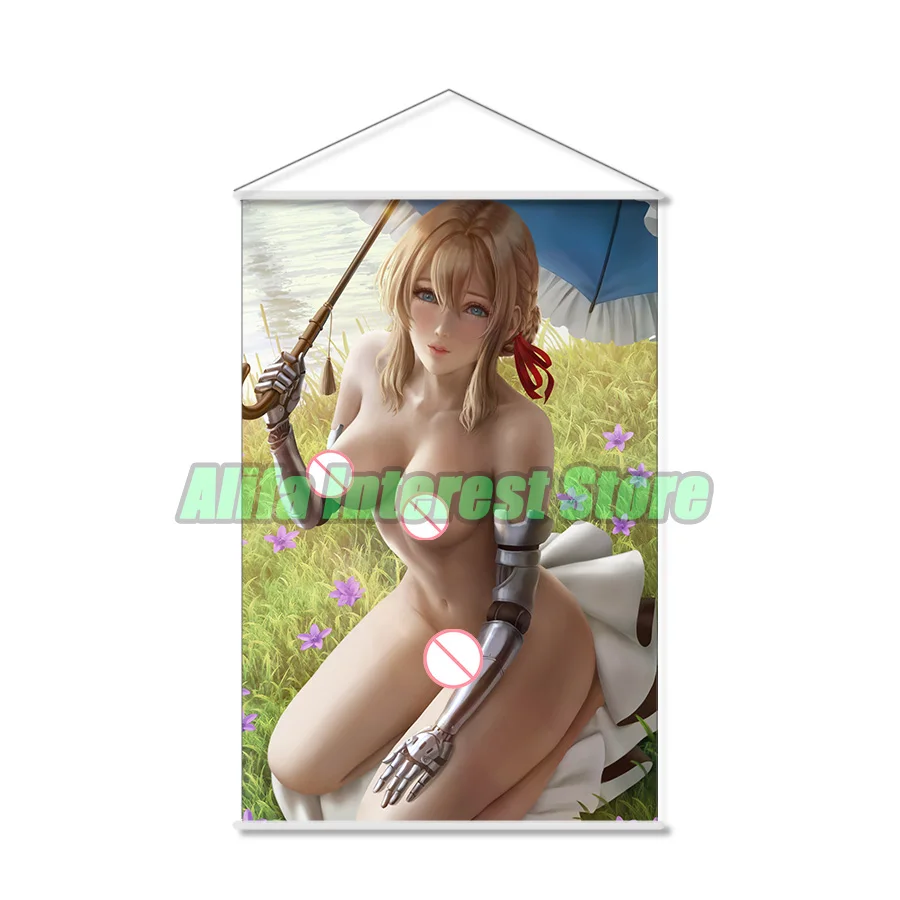 

Violet Evergarden Anime Wall Scroll Hanging Poster Home Decor Painting