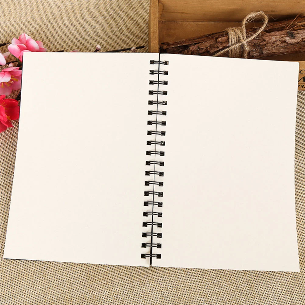 

Retro coil minimalist Notebook Sketch Books Blank Sketchbooks Students Painting White inner page 14x21cm Notebooks Unlined