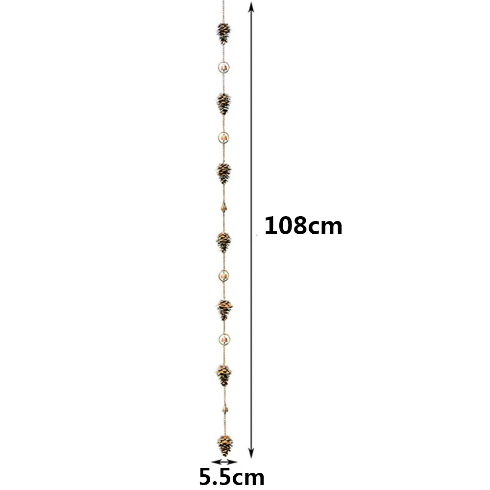 Pine Fruit Wind Chime Pine Cone Rain Chain Ornament Metal Outdoor Garden Wind Chime Decoration pine fruit wind chime