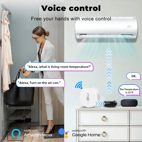 Tuya Zigbee Temperature and Humidity Sensor Intelligent Home Hygrometer work with Smart Life Alexa Google Assistant - Image 4