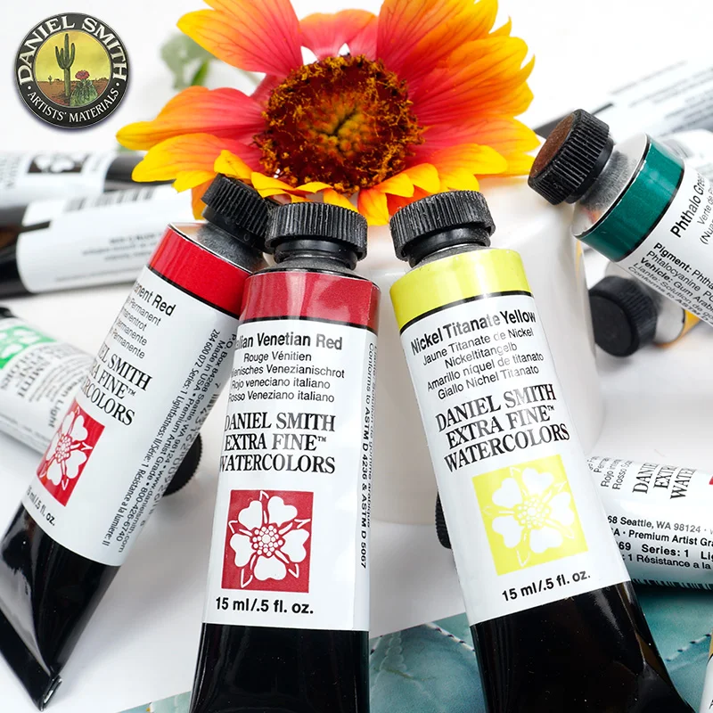 Watercolor Paint Watercolor Pigment American DANIEL SMITH Natural Mineral Extra Fine 15ml Paint Tube Acuarelas Painting Artists Drawing Supplies