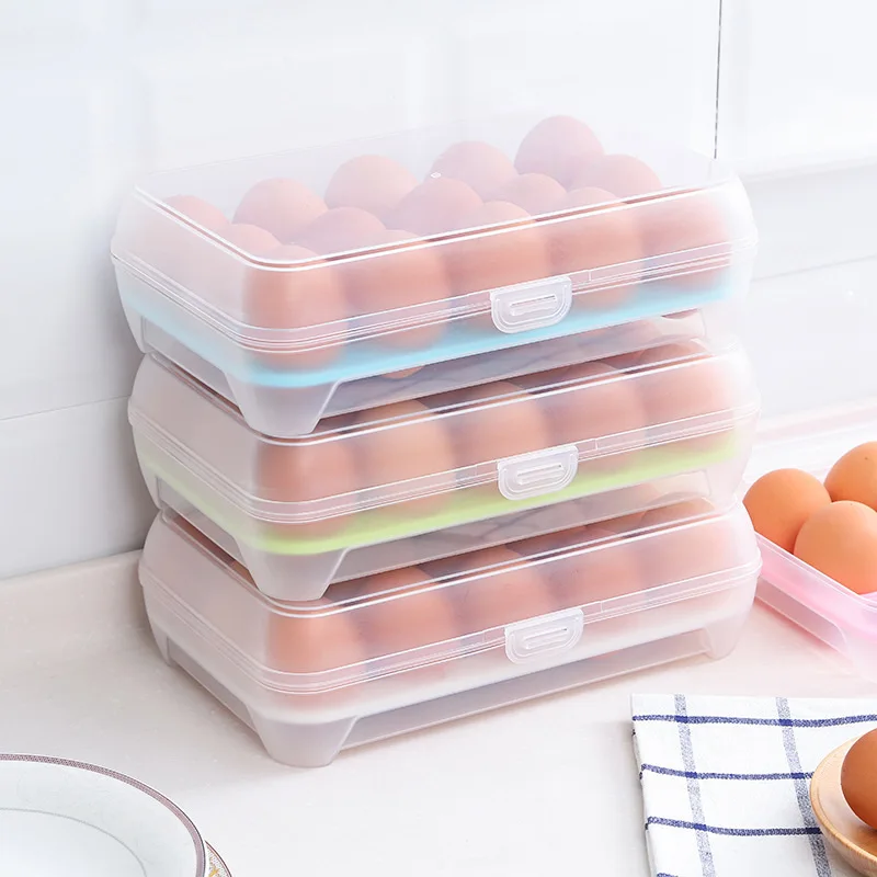 Double-layer Storage Box Refrigerator with Egg Dropper Kitchen Special Finishing Artifact Drawer Box Food-grade Fresh-keeping