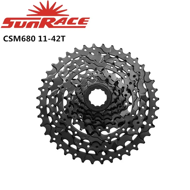 Cassette 11 Vitesses 11-46T Cassette Vélo SunRace CSMS8 11 Vitesses 11-46T - Noir, Compatible Avec Roue Libre Shimano 10/11 Vitesses Cassette VTT Route CSMS8
