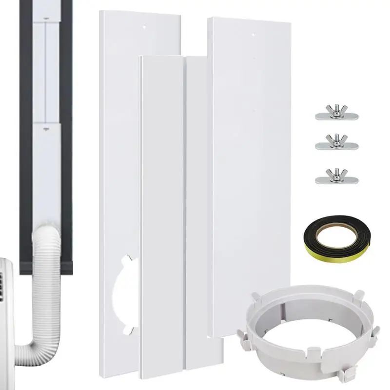 Air Conditioner Sealplate Portable Sliding Window Vent Kit With Slide