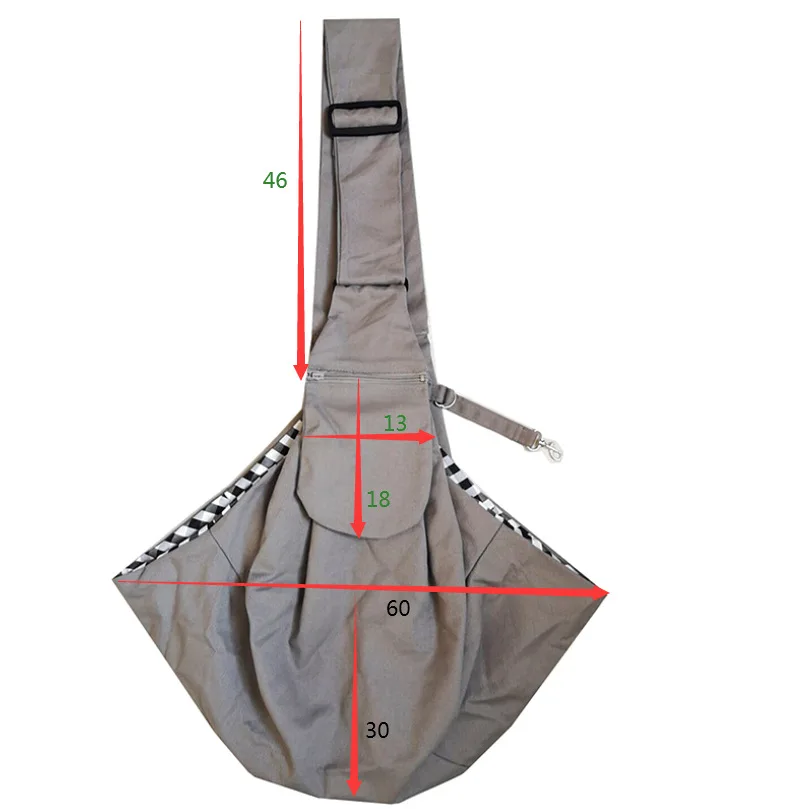 thumbnail image 1 of Mochila de lona para perros pequeños, ajustable, tipo mensajero, para gatos y perros, bolso cruzado, cómodo bolso de mano para transportar mascotas, 1 of 5