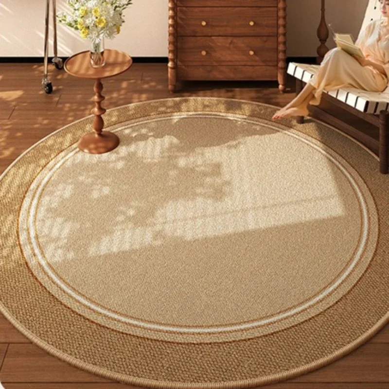 Round Living Room Carpet Stylish Minimalist Large Area Bedroom Rug Light Luxury Home Decoration Coffee Table Mats Alfombra Tapis