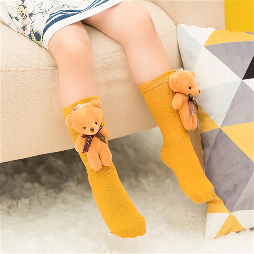 

Cute Bear Baby Socks for Boys Girls Winter Soft Cotton Thicken Socks Anti Slip Babies Accessories for Newborn Toddler Sock Kids