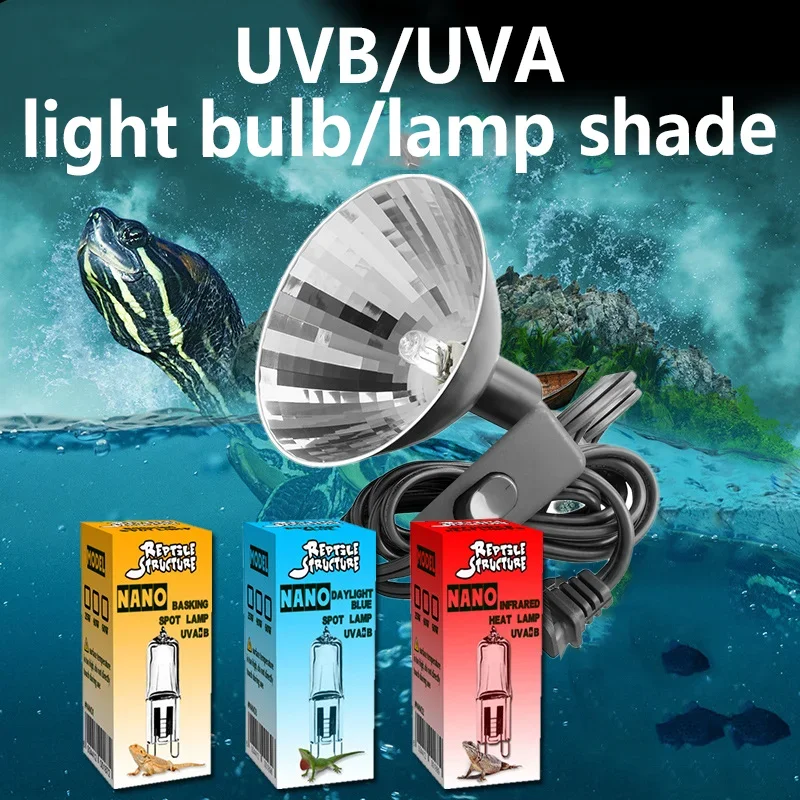 UVA+UVB Full Spectrum Heating Lamp Reptiles Box Turtle Sunbathing Lamps Amphibian Breeding Box Accessories Reptile Heating Lamp
