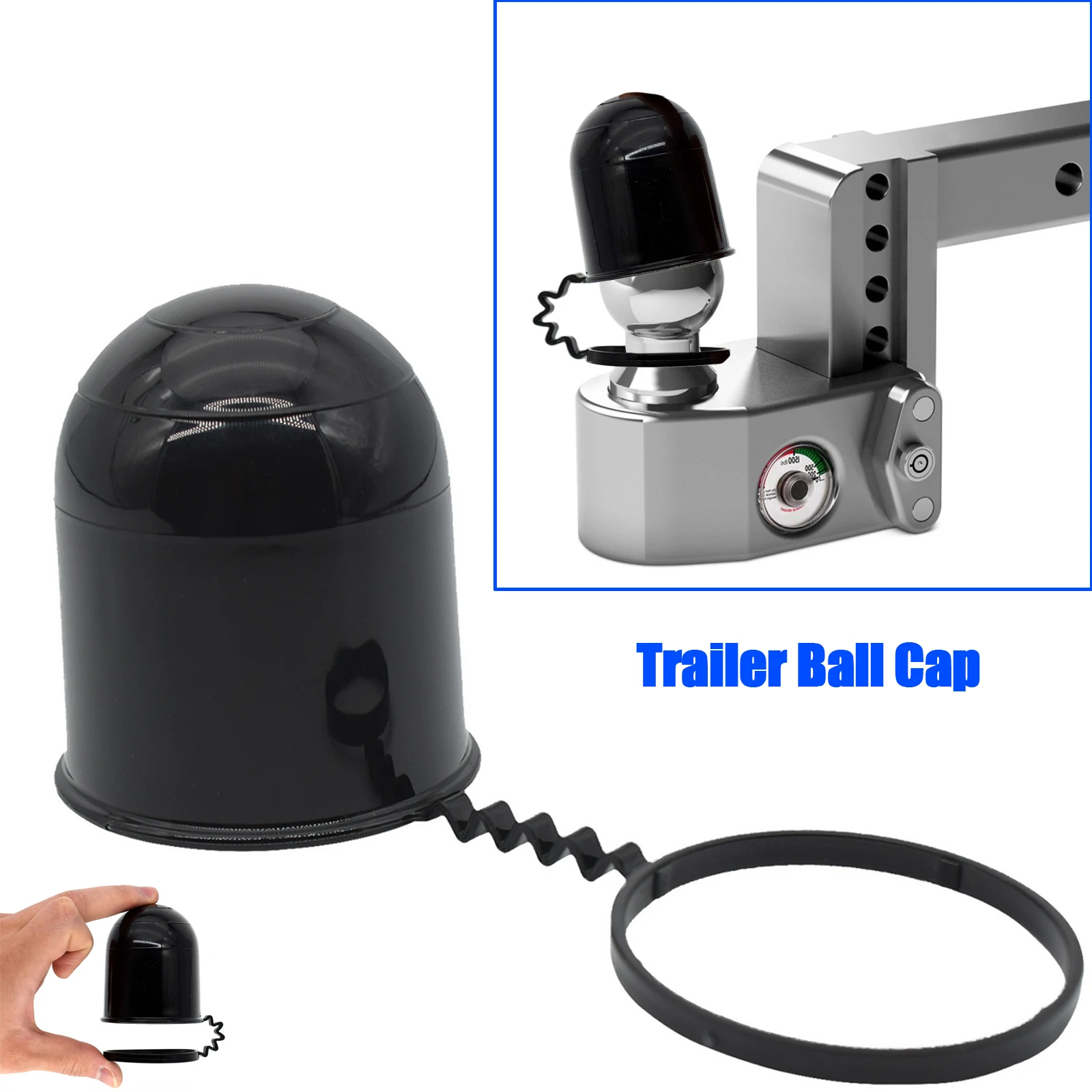 Tow Bar Cap Universal 50Mm Caravan Trailer Protection Towing Hitch Tow Ball Cover Car Accessories Prevent Falling