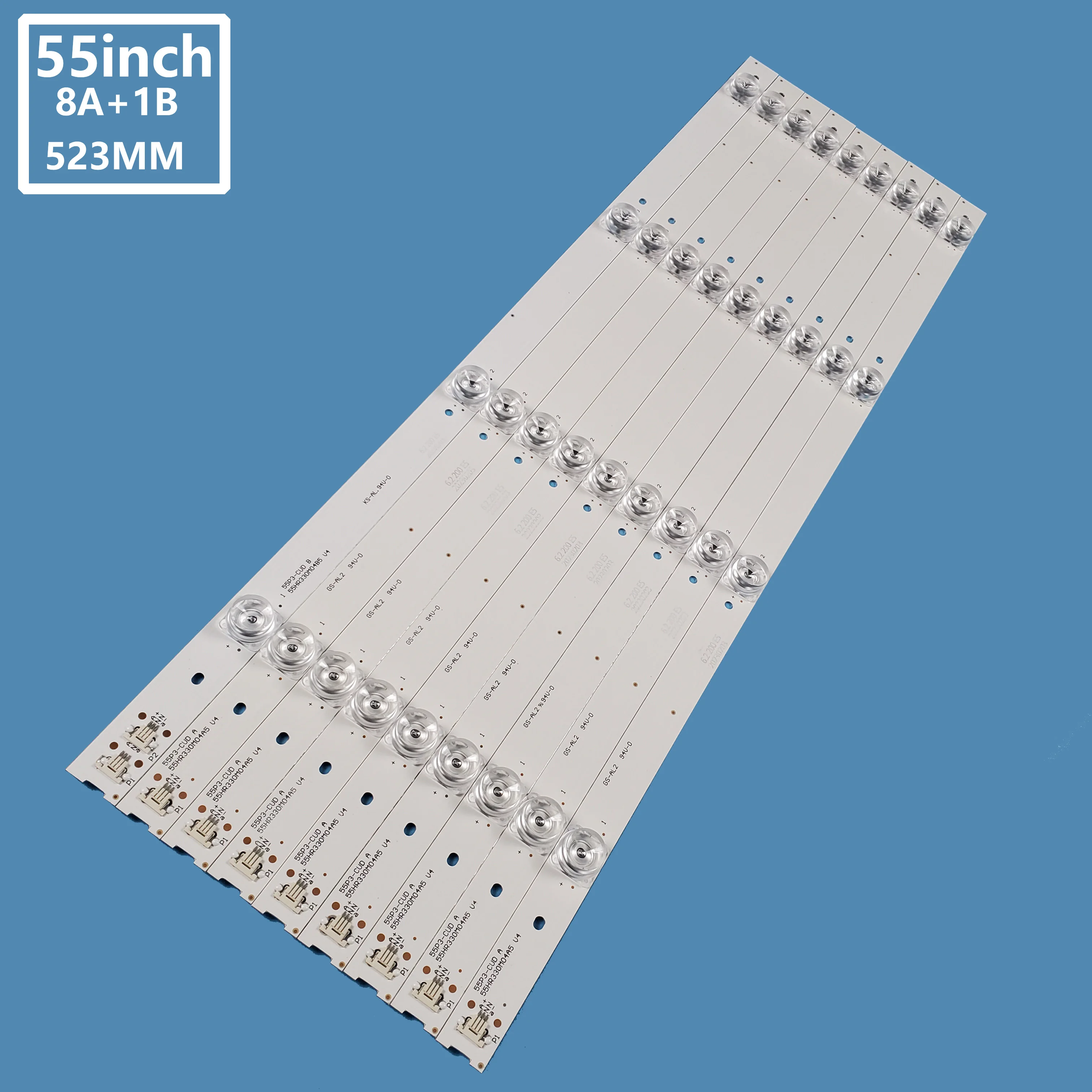 9 Pz/Set Striscia Di Barra Di Retroilluminazione A Led 4 Lampade Muslimv4 Muslimah Per Tcl 55 "Tv Thomson 55 A950C 55 A880C