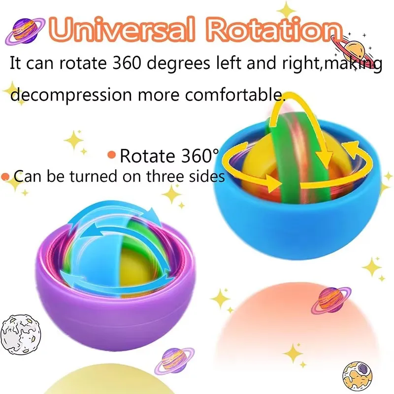 Fidget toy funny infinite flip 3D ball gyroscope for kids teens boys girls adult ADHD autism stress relieve