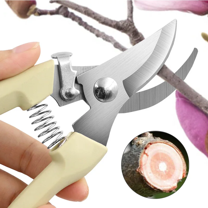 Garden Scissors Pruner Fruit Tree Pruning Shears Hand Gardening Grafting Tool Powerful Trimmer Applied to Flowers Branches garden trimming scissors garden hand tools 2Pcs