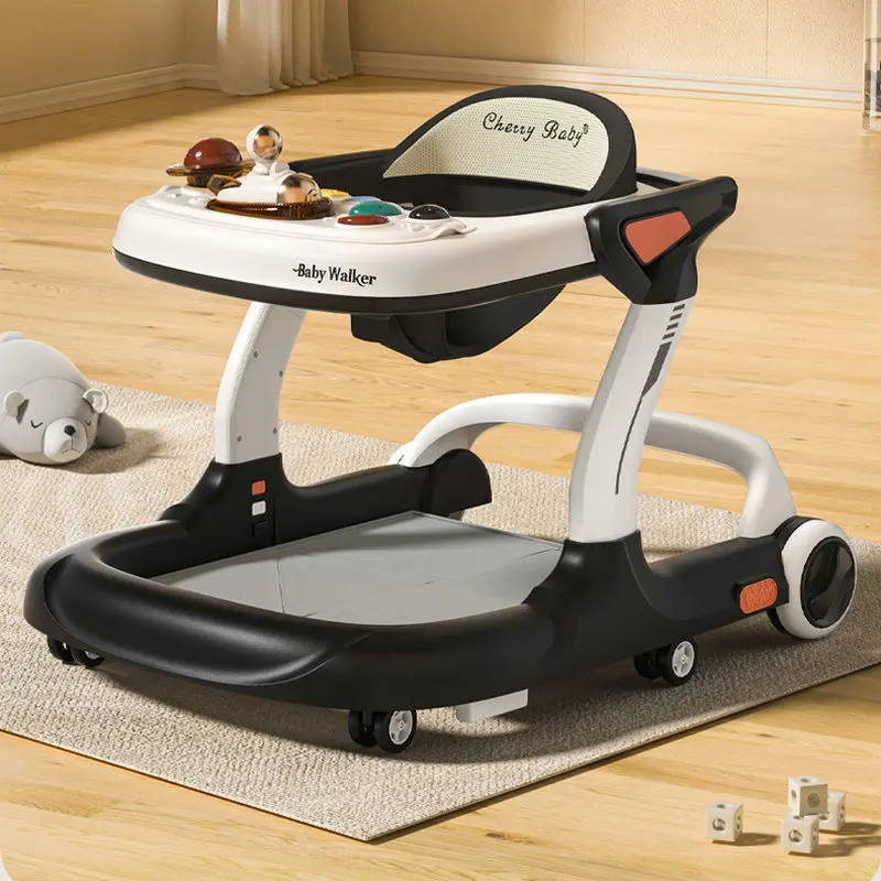 Baby Activity Walker with Music and Lighting Detachable Pedal Toy Holder Portable Baby Chair Walker Push or Sit Three Gears