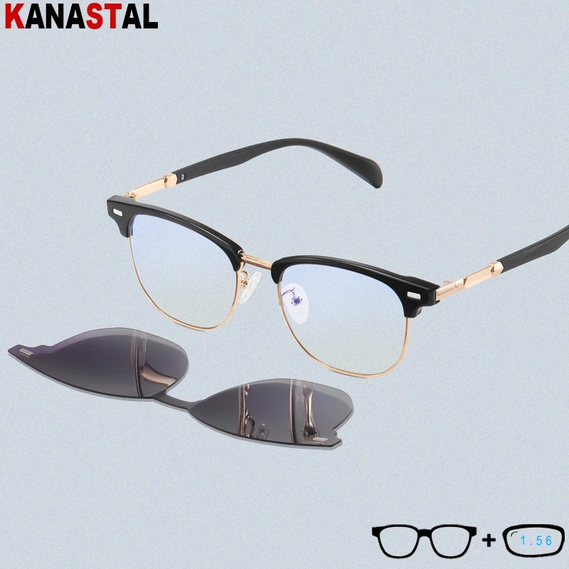 

Men Blue Light Blocking Reading Glasses Women Polarized Sunglasses TR90 Eyeglasses Frame CR39 Lenses Prescription Myopia Eyewear