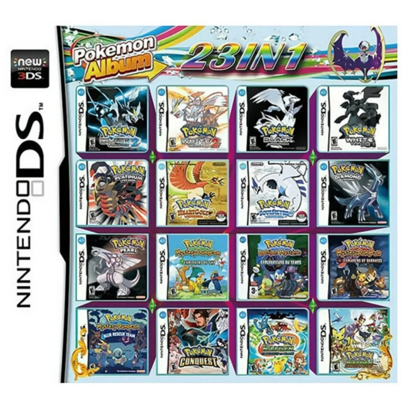 

3DS NDS Game Card Combined Cards 5000 in 1 NDS Combined Pokemon NEW NDS Cassette 64IN1 208 500 Handheld Player 482 IN1 510 4300