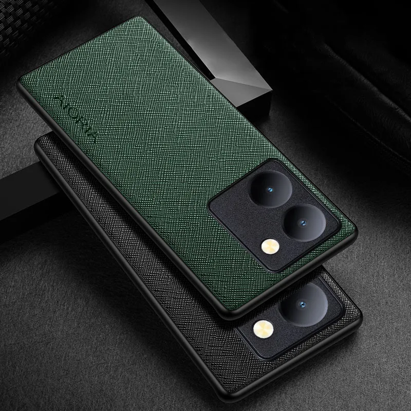 Luxury Cross Pattern Leather Cover Case