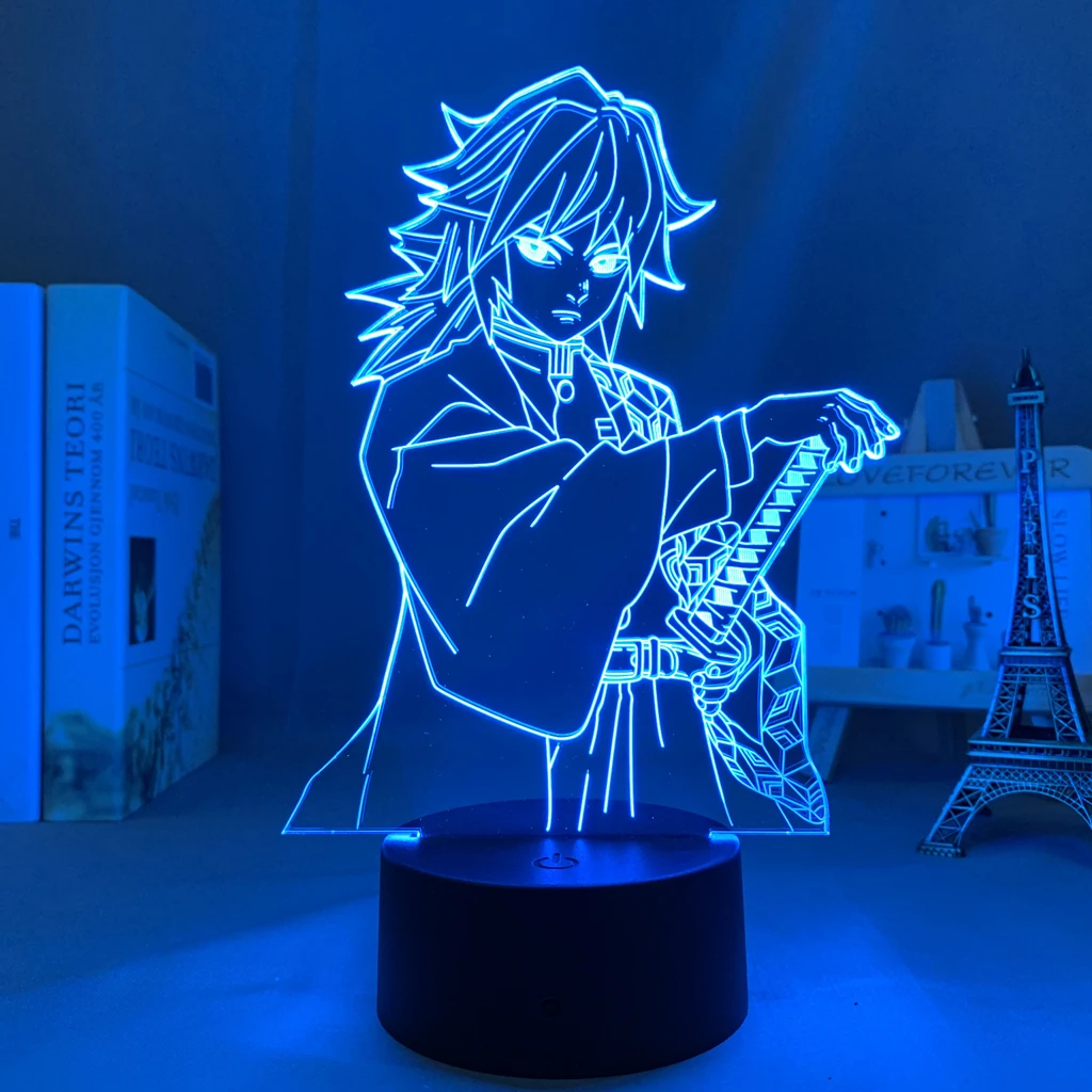 Anime Led Light Kimetsu No Yaiba Kokushibo for Bedroom Decoration Night Light Gift Manga 3d Lamp Demon Slayer Room Decor home depot dinosaur light Night Lights