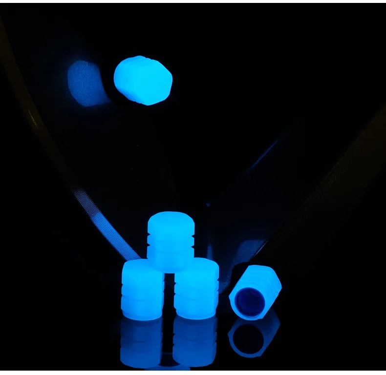 Auto Leuchtende Reifen Ventilkappen Fluoreszierende Nacht Leuchtende Motorrad Fahrrad Rad Reifen Nabe Ventilschaftkappen Dekor 1/ 4 Stück – Detail 9