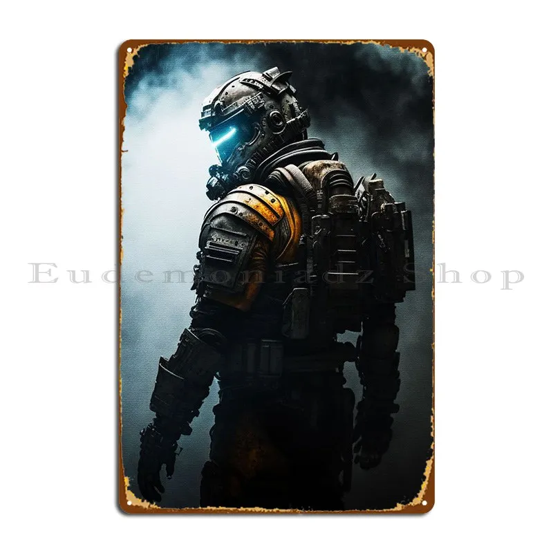Dark Dead Space Armor Metal Sign Pub Garage Custom Club Tin Sign Poster