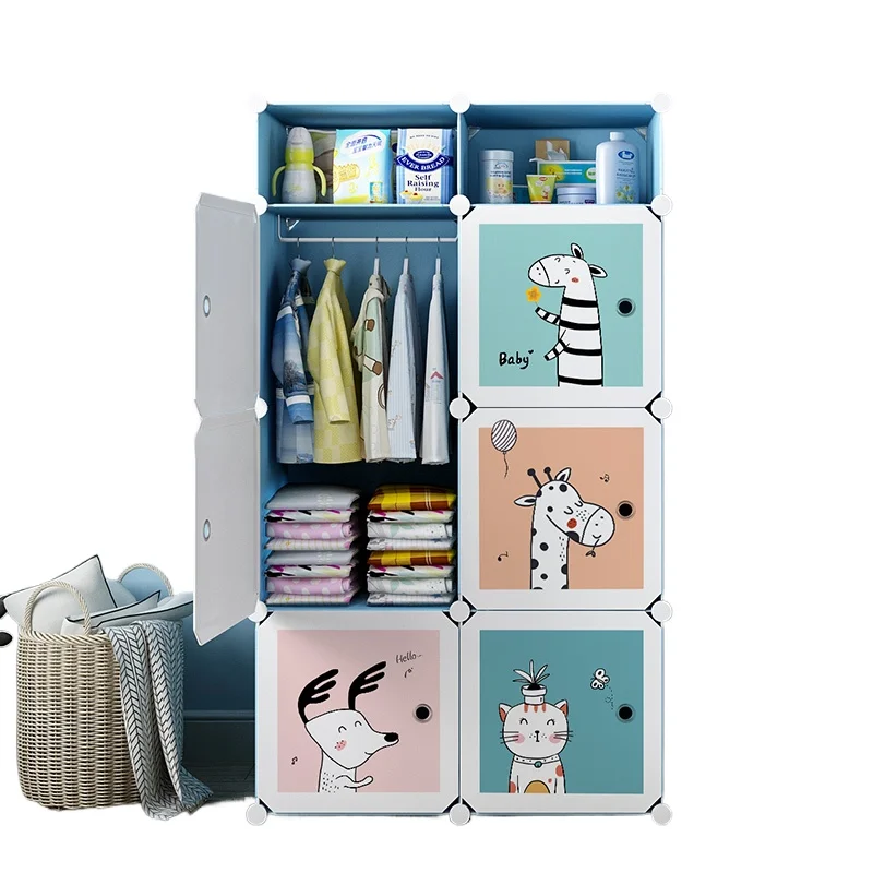 Girl Clothes Wardrobe Baby Dressers Bedroom Kids Children's Closet Organizer Furniture