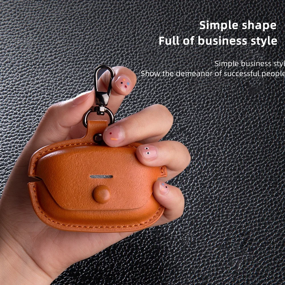 Per Sony Wf-1000Xm4 Auricolare Bluetooth Custodia Protettiva In Pelle Anti-Caduta Semplice Modello In Pelle Tinta Unita Wf-1000Xm4 Soft Shell