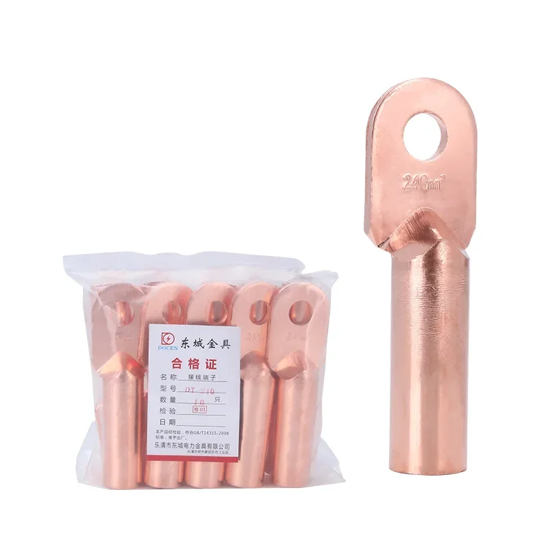 

National Standard A-grade DT-500 Square Meter Copper Wiring Terminal Cable Terminal Copper Nose Copper Wiring Nose Wire Ear