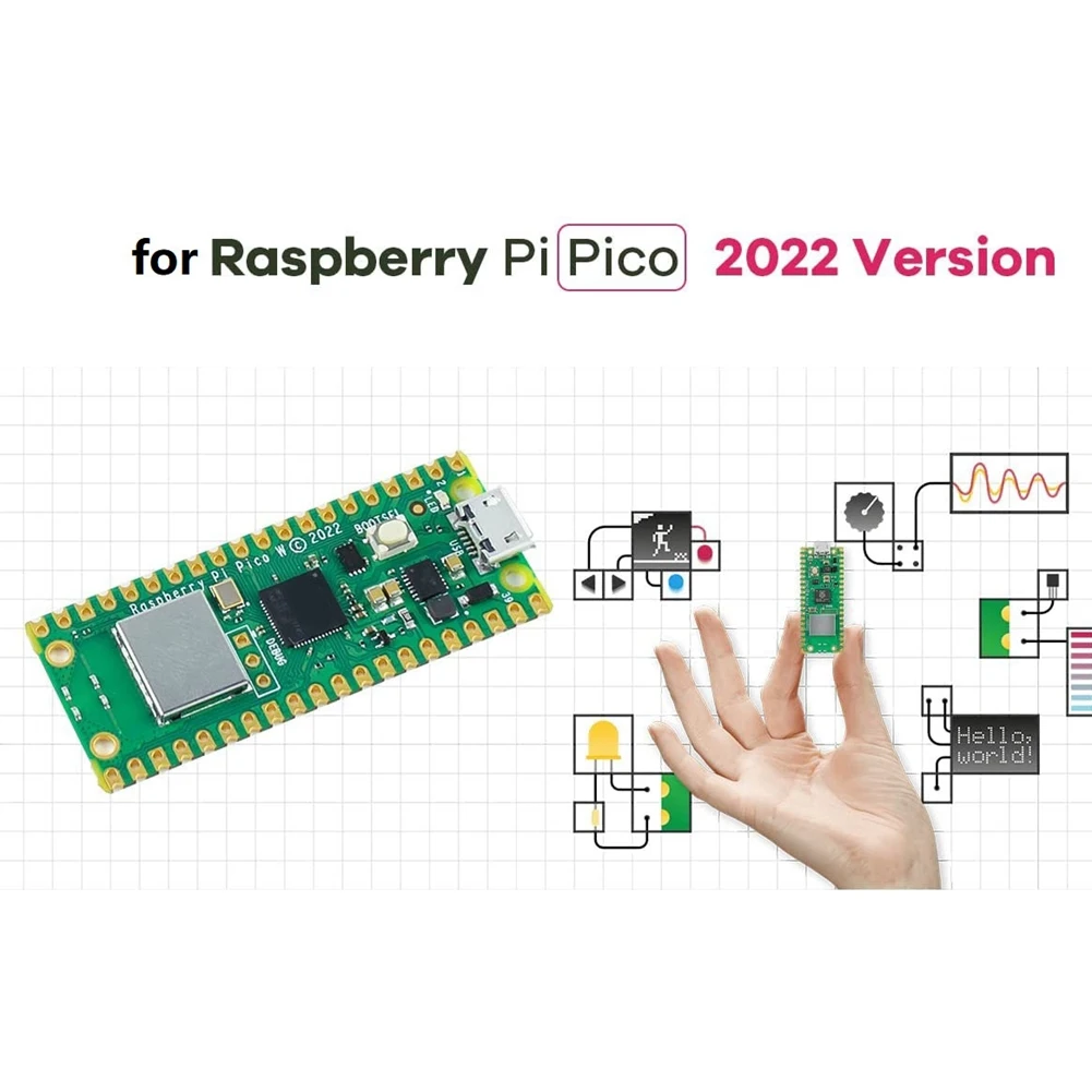 Pico W ũ ̽ + USB ̺, RP2040  ھ 2MByte ÷  Wifi  