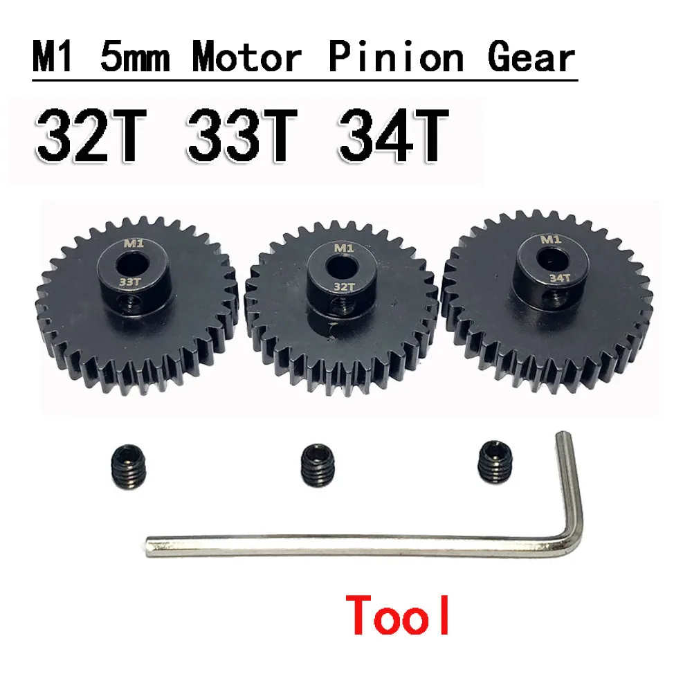 3PCS 32DP M 0,8 3,175mm/5,0mm & M1 5,0mm Ritzel Motor Stahl/Metall Getriebe 11T-34T für 1/10 1/8 RC Auto Buggy Monster Truck Modell Teil – Detail 16
