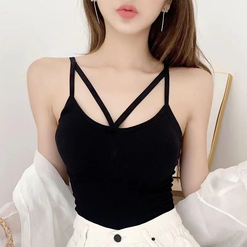 

Fashion Women Cotton Lingerie Push Up Seamless Bra Sexy V Neck Tube Top Solid Underwear Female Soft Brassreie with Chest Pad