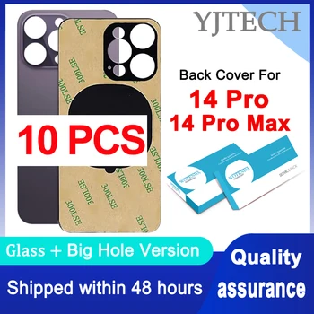 10PCS / Lot Big Hole Back Glass For iPhone 14 Pro Max Back Battery Cover Rear Door For 14 Pro Back Housing Replacement Part
