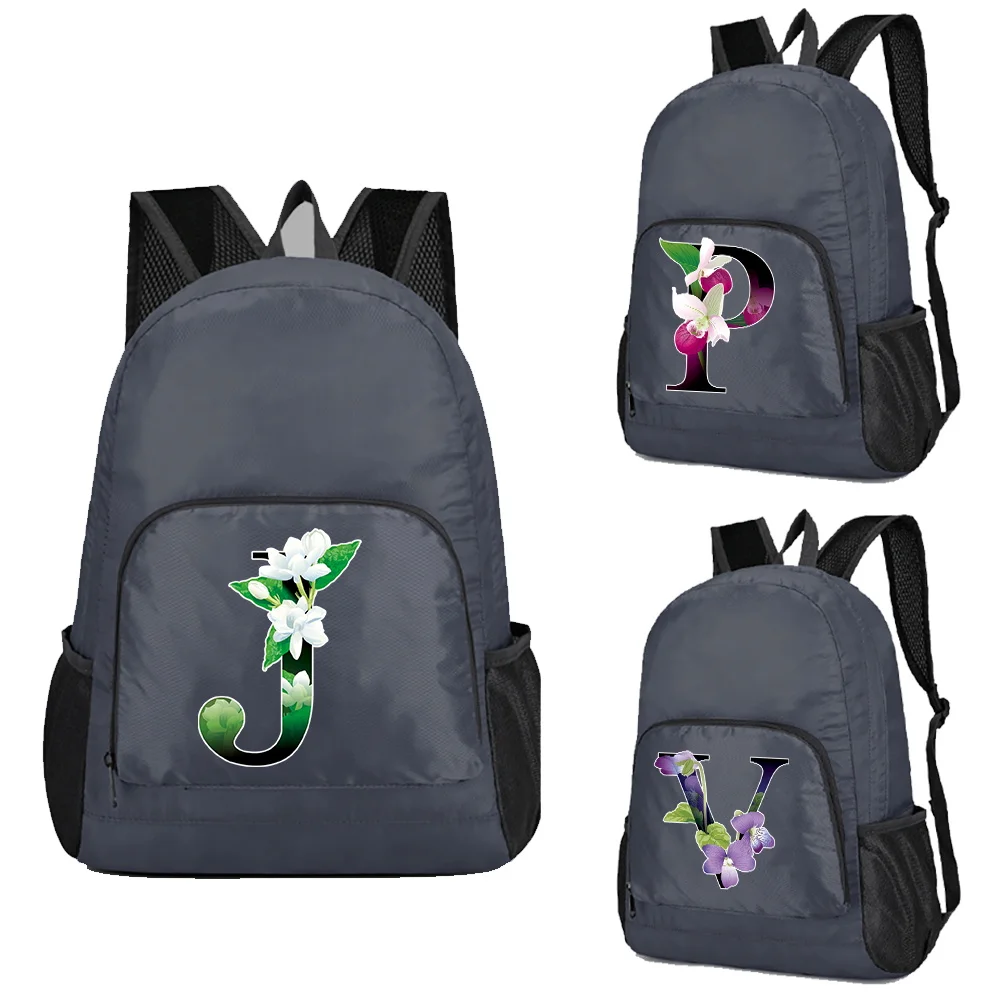 

Lightweight Portable Foldable Backpack Ultralight Climbing Travel Hiking Backpack for Women Men Sport Bag Flower Letter Pattern