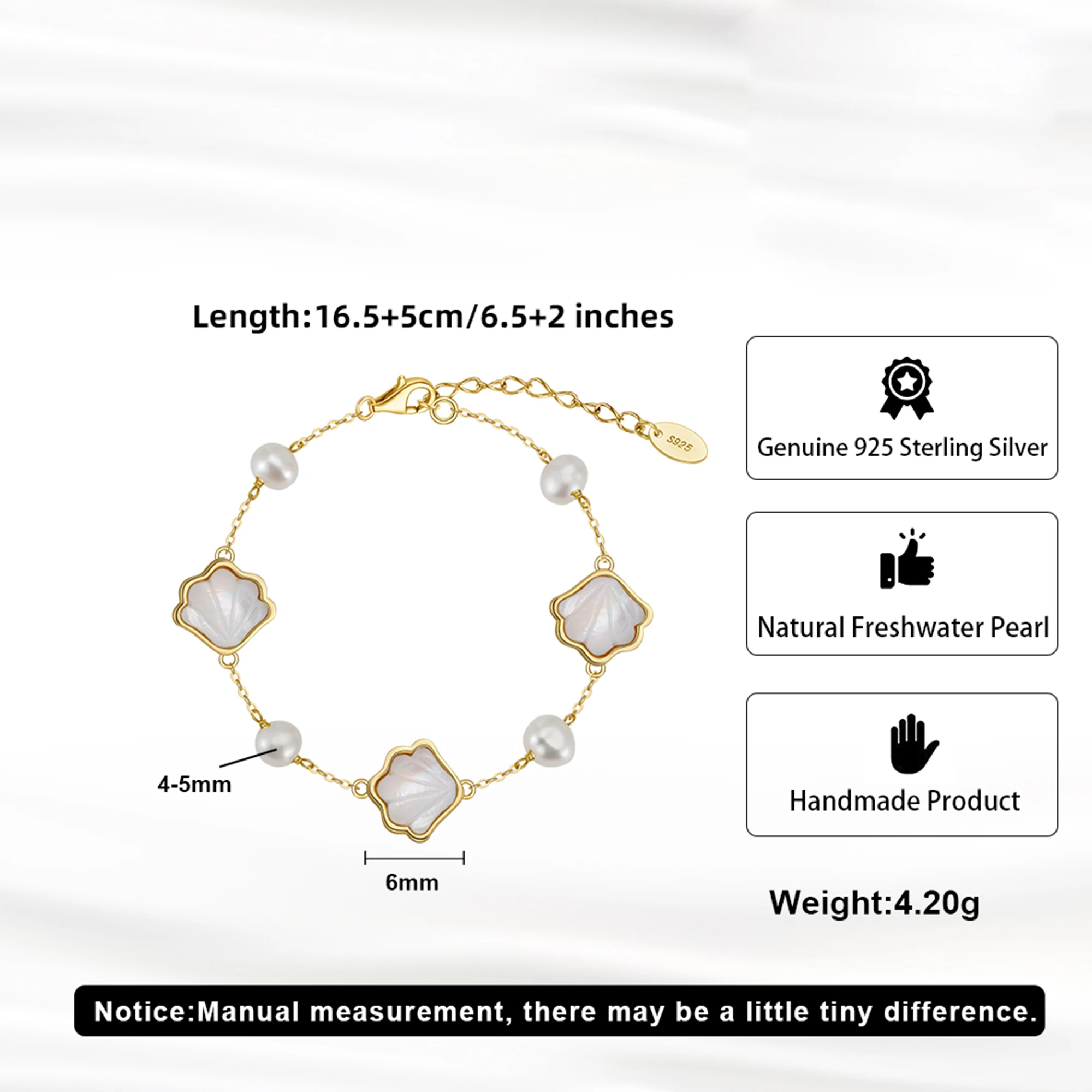 Silver Dainty Conch Shell Bracelet, Ocean-Inspired Beach Jewelry