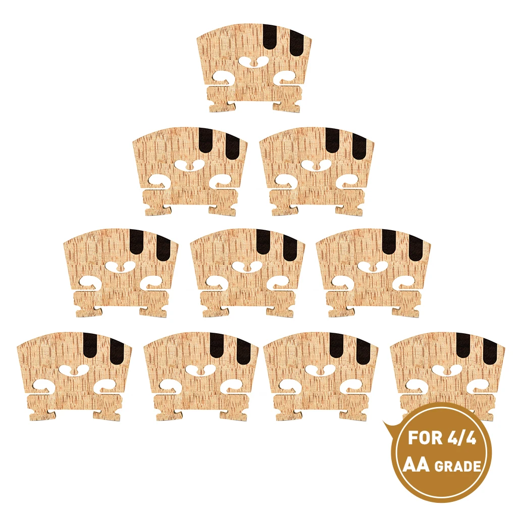 

10PCS Maple Wood Bridges Master AA Grade Snow Flake For 4/4 Violin Bridge Replacement For Acoustic Violinos