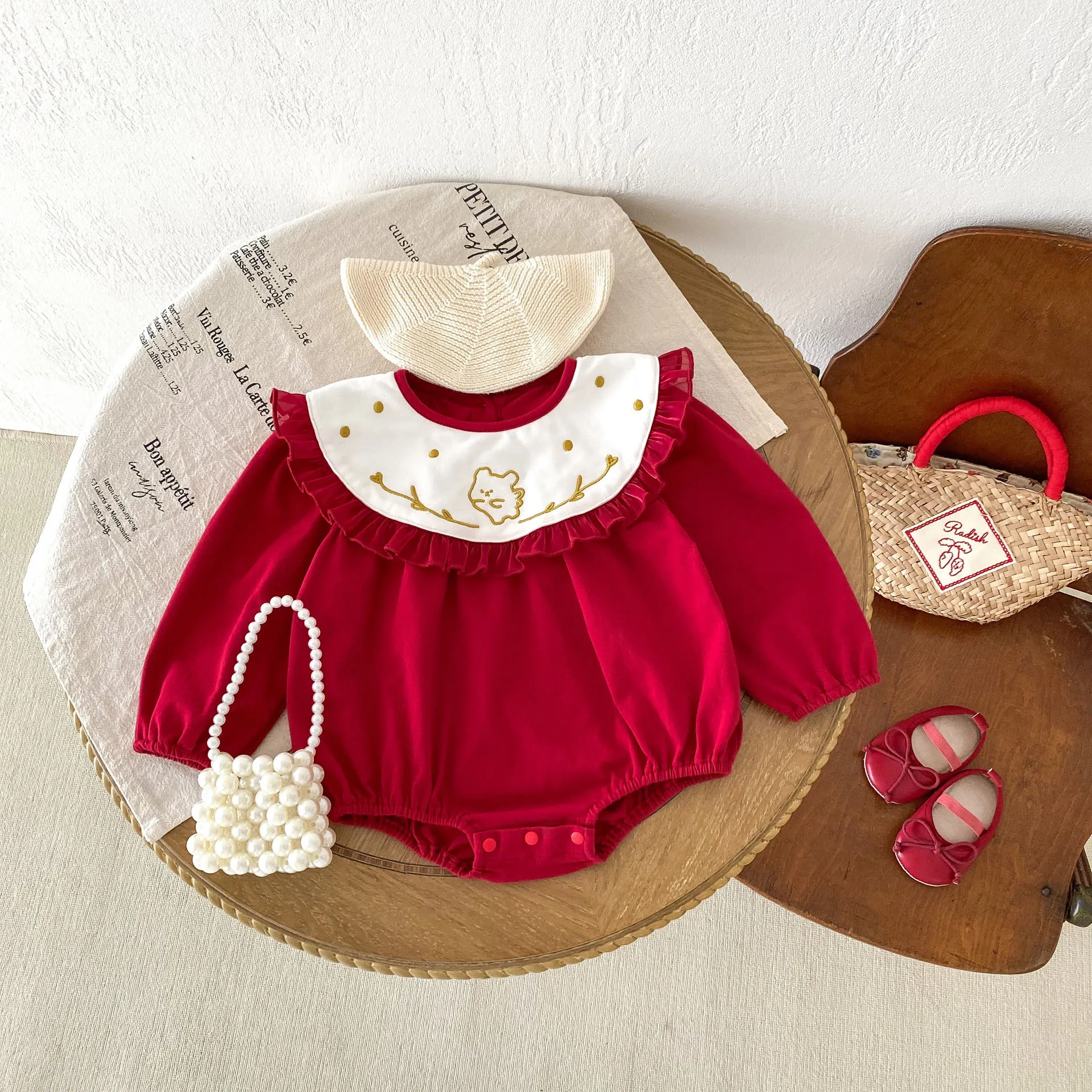 Nette Baby Kinder Strampler Herbst Geburtstag Party Neugeborene Mädchen Overall Hohe Qualität Bequeme Kleinkind Kleidung für Mädchen – Detail 6