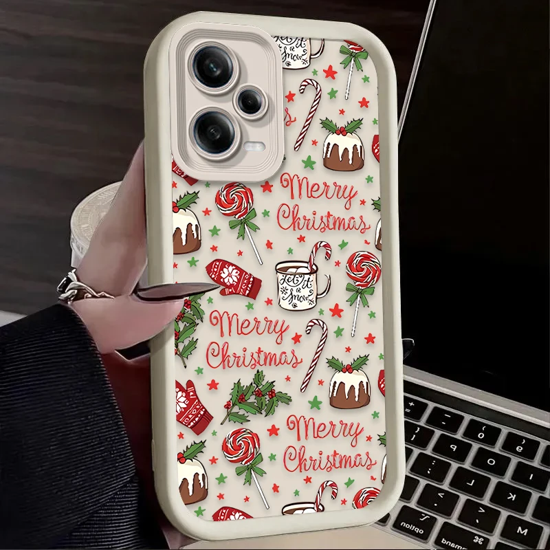 Christmas Cake Lollipop Design Soft Phone Case