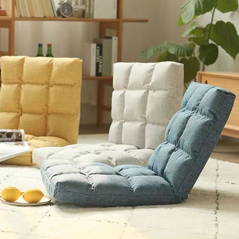 Single Person Lazy Sofa Tatami Living Room Sofa Bedroom Small Sofa Balcony  Bay Window Backrest Leisure Chair Adjustable Sofa