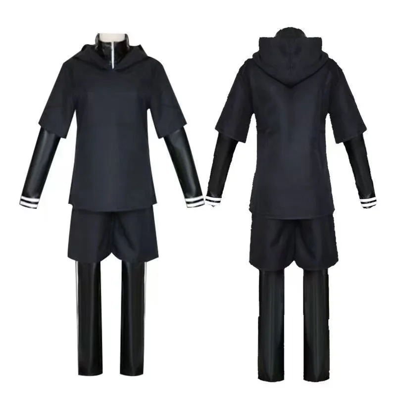 Tokyo Ghoul Kaneki Ken Hoodie Ghoul Mask Wig Cosplay Costume
