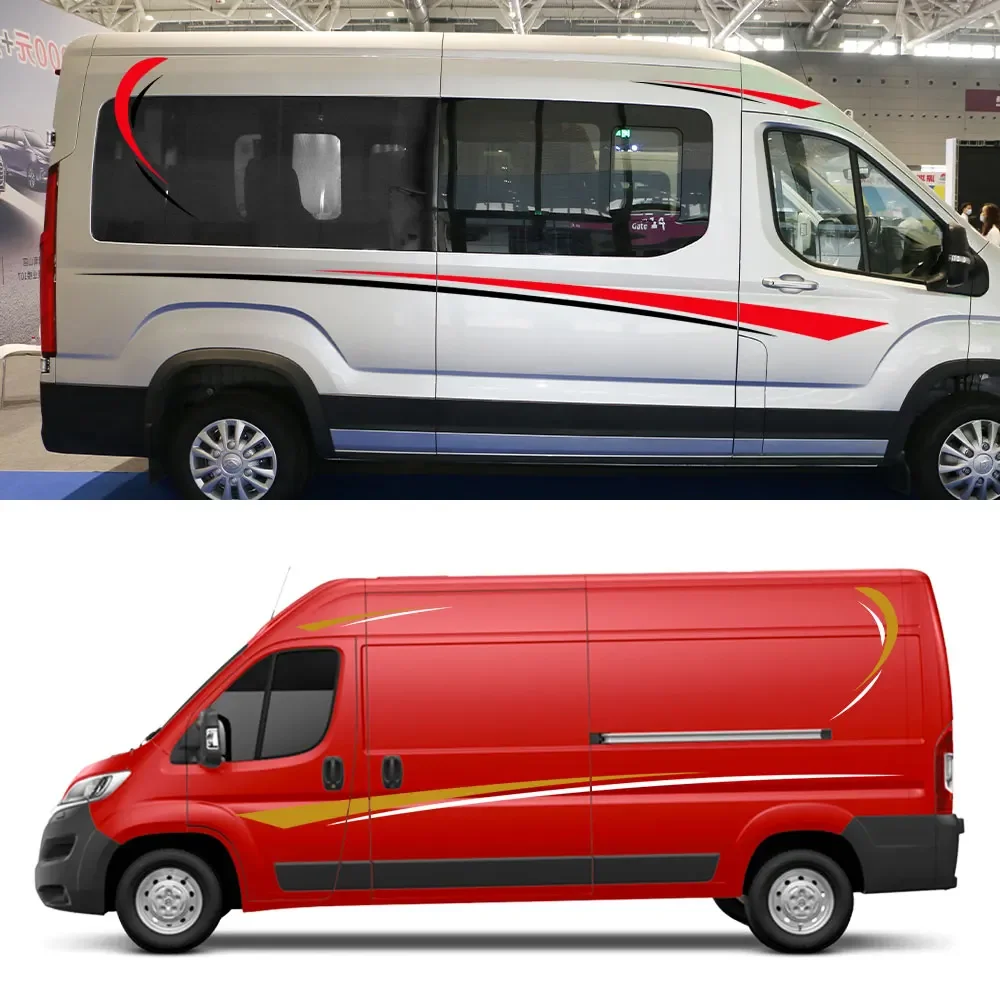 RV Camper Lato Corpo Adesivo Fai Da Te Decalcomania Decorazione For Auto Rimorchio Avventurieri Di Montagna Bussola Grafica Decorare Il Camion Camion Porta Finestra Adesivi In Vinile (Color : Red, S - Foto 4