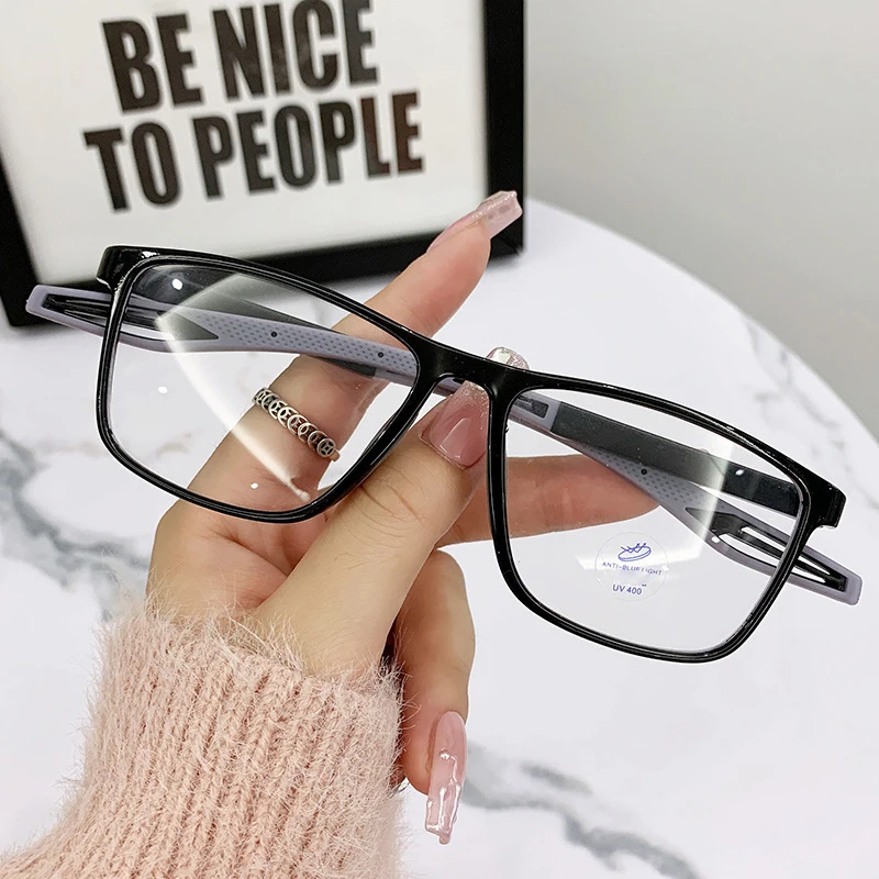 Neue Zwei Farbe Eyeframe Sport Stil Anti Blaues Licht Gläser Trendy männer Und frauen Mode Myopie Gläser TR004 – Detail 14