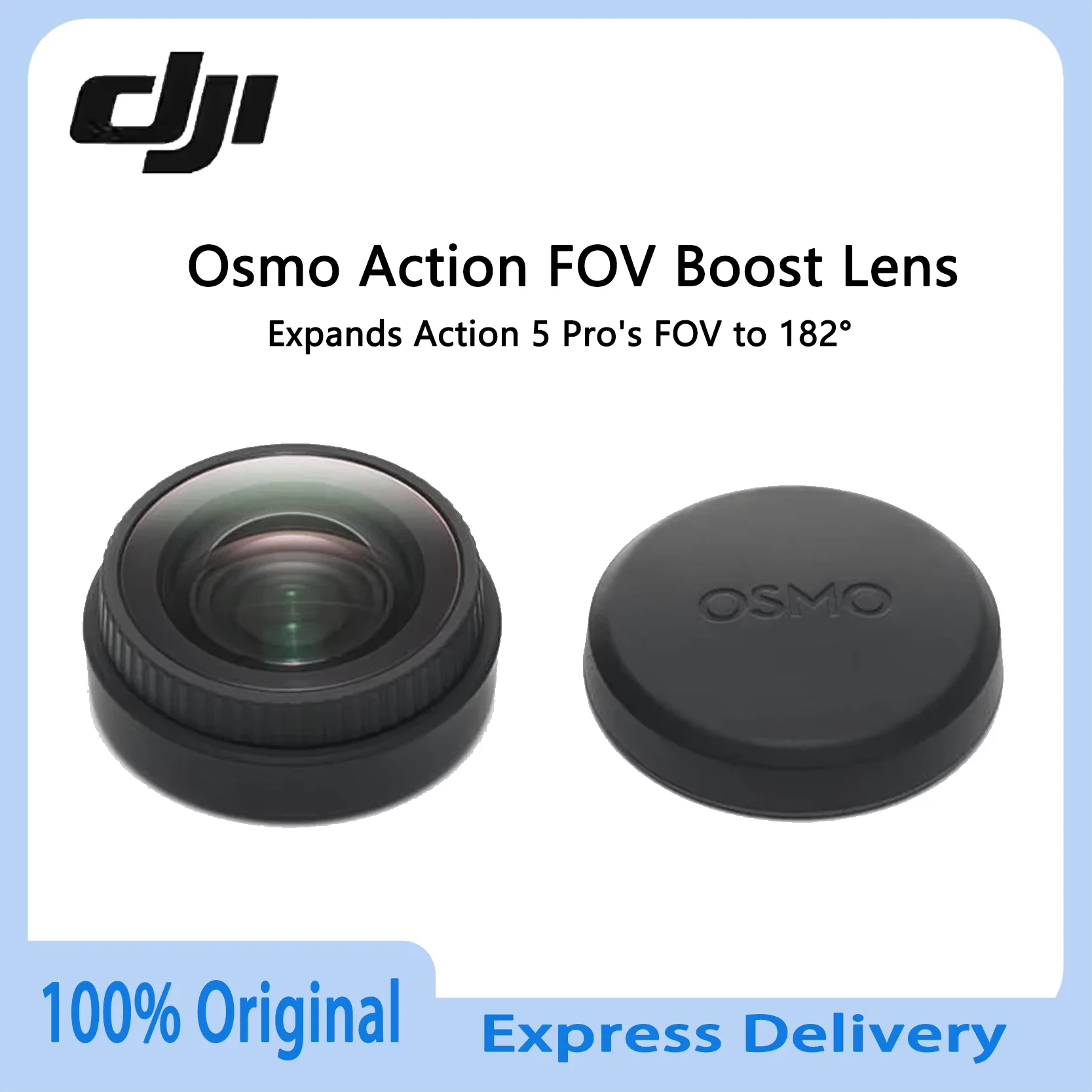DJI 오즈모 액션 FOV 부스트 렌즈 광각 렌즈 (액션 5 프로용) 182도 시야..